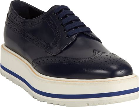 blue prada wingtip shoes|Prada sneakers.